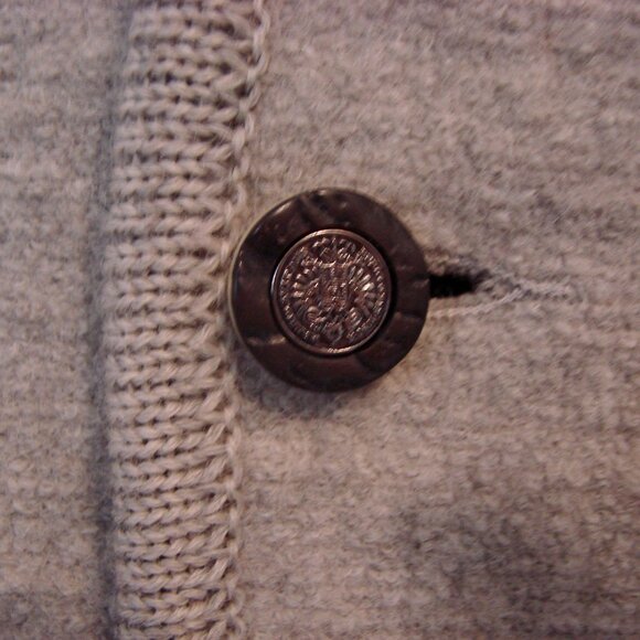 Wool Cable Knit Gray Cardigan Button Front Mens Munchner Strickmoden EUR 50 L - Picture 7 of 11